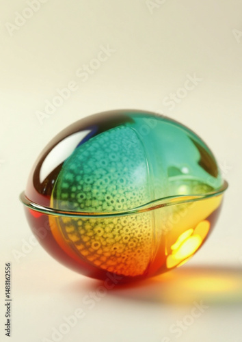  artistic object, decorative sphere, glass sphere, rainbow glass, art object, 