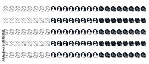 Set of account profile icon. Illustration vector