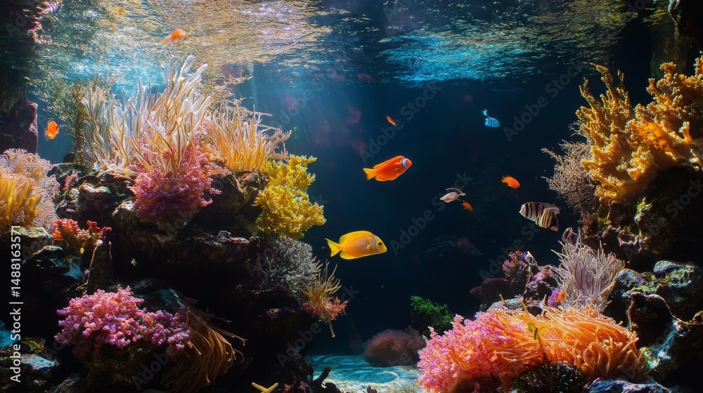 Naklejka premium Beautiful Aquarium