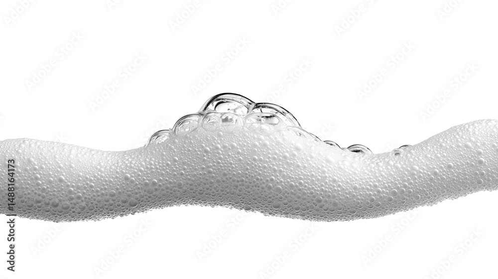 Fresh water bubbles isolated on white