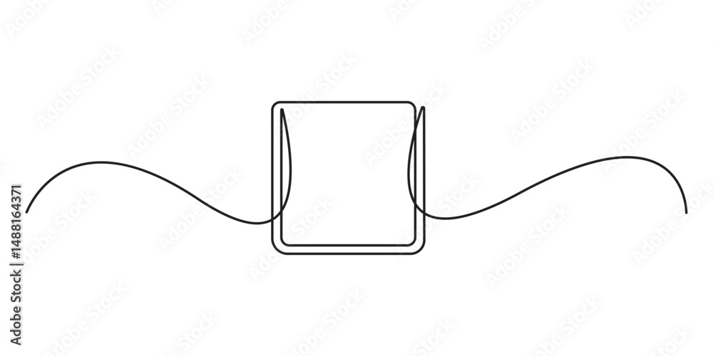 Obraz premium Frame continuous single line drawing in form circle, square, triangle, rhombus. Border set freehand one line hand drawn style for quote, opinion, notion. Decoration shape with copy space. Free vector