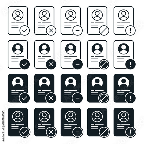 Personal verification account id icon. Illustration vector