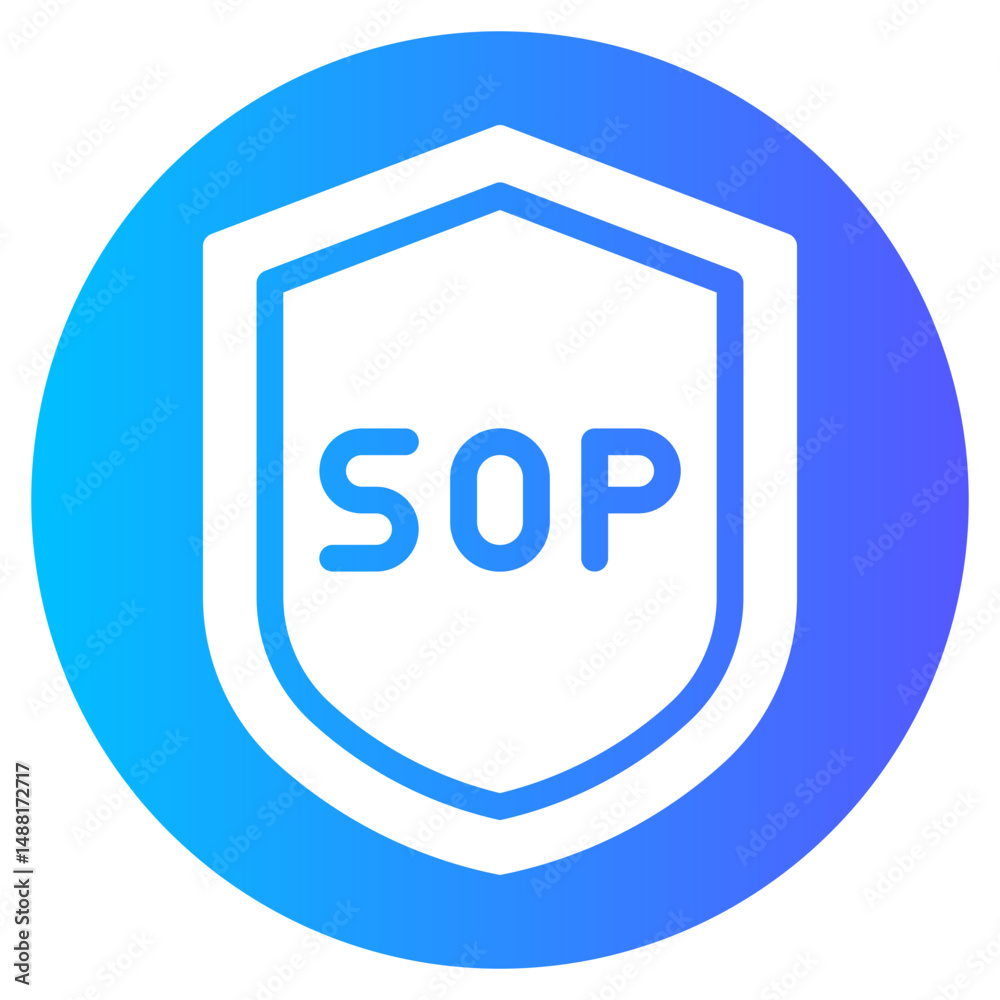 Fototapeta premium security gradient icon