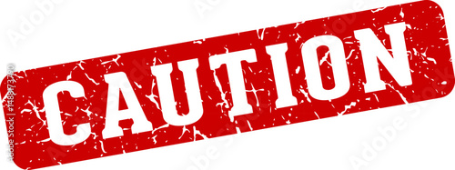 caution rectangular sign. caution stamp