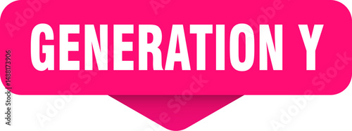 generation y sticker. generation y sign on transparent background