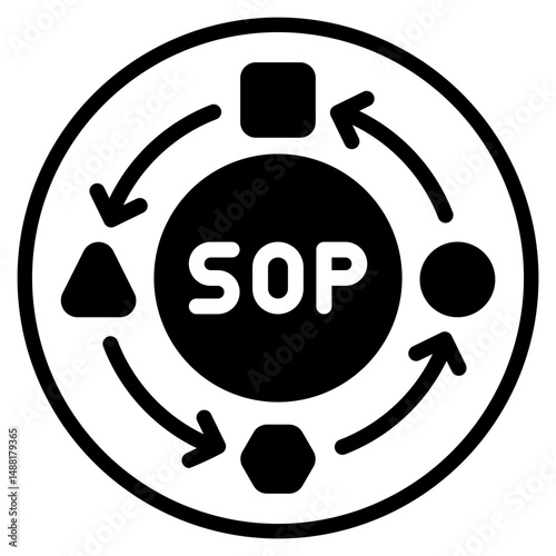 procedure glyph icon