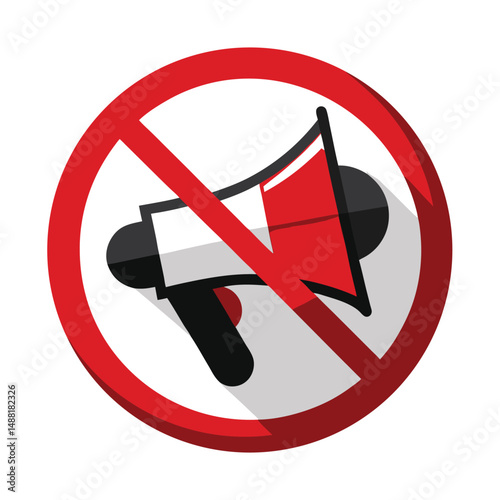 No Horn Road Sign Digital Traffic Illustration Concept