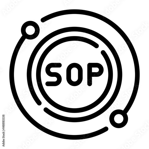 standard operating procedures line icon