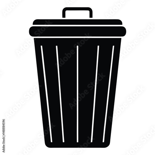 cleaner element isolated garbage bin on white background 