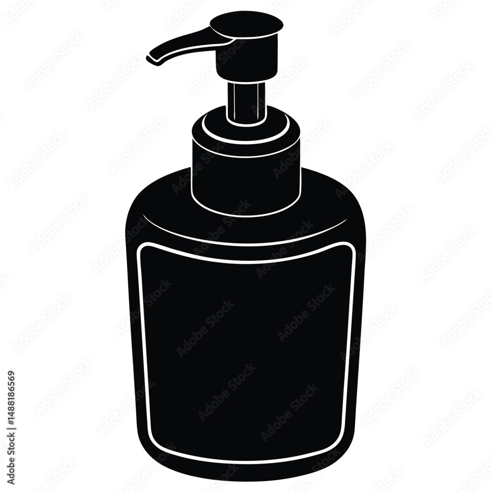Obraz premium cleaner element isolated hand soap dispenser on white background 