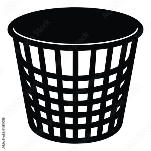 cleaner element isolated laundry basket on white background 