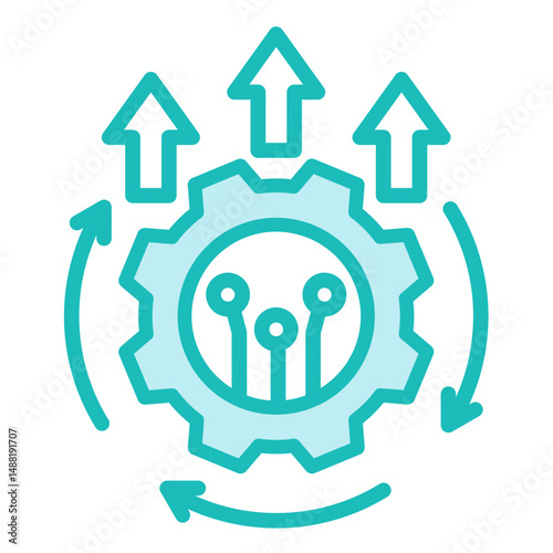 Tech Upgrade  Icon Element For Design	