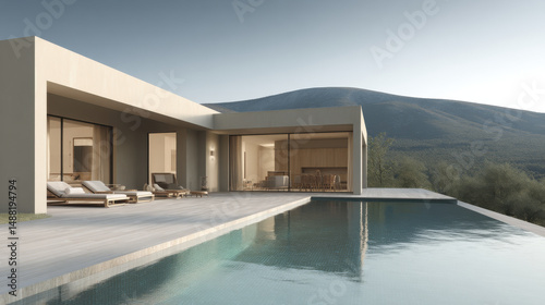 minimalist architectural design featuring soft light and airy forms creating serene atmosphere