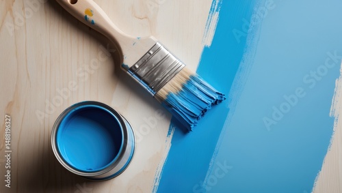 Brush on the paint can