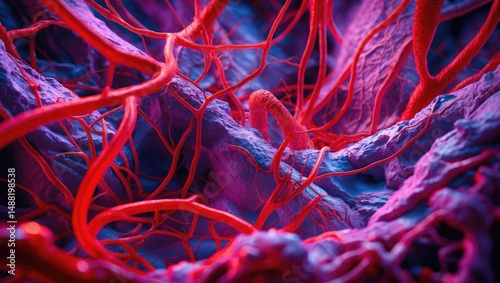 Vessels histological sample photo
