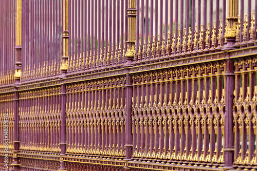 old gilded fence in Vienna,Austria
