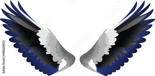 Holy wings vector icon. Filled flat sign for mobile concept and web design. Angel wings with nimbus glyph icon. Symbol, logo illustration.