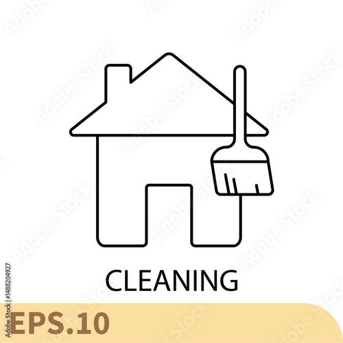 cleaning icons  symbol vector elements for infographic web