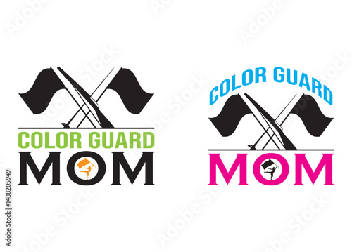Color Guard Mom vector, Color Guard Mom Clipart, Color Guard Mom silhouette