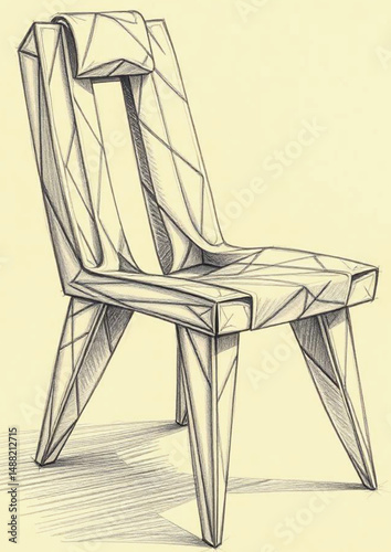 vintage style, rustic, design, four legs, wood grain, hand-drawn, seat, plank, backrest, 