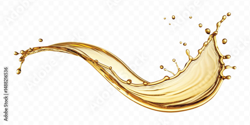 realistic 3d olive, cooking and engine oil splash isolated on white background