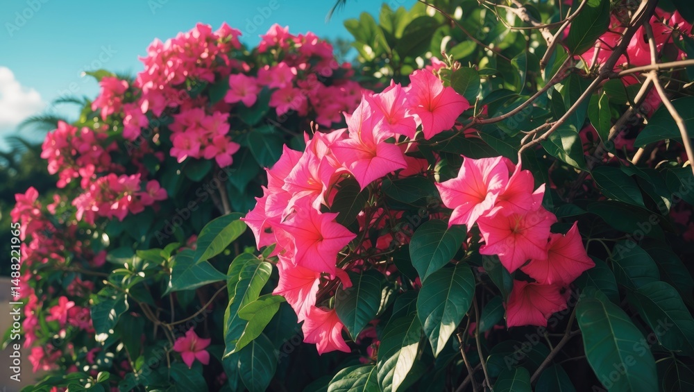 Bougainvillea - thorny stemmed vines with bushy blooms Bougainvillea - thorny stemmed vines with bushy blooms