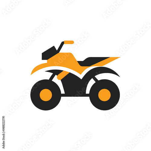 ATV Motorcycle Vector Design for Creative Projects
