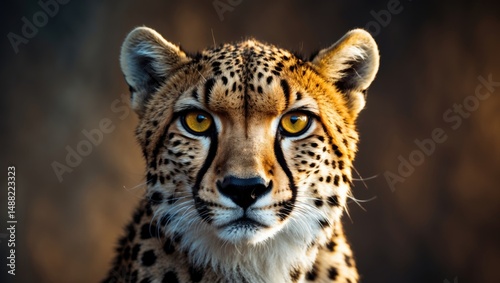 Cheetah Close-Up in Portrait Style