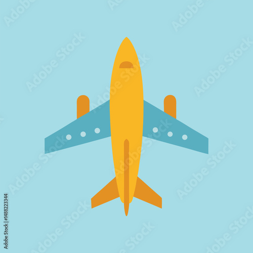 Commercial Plane Vector High Quality Aviation Illustration