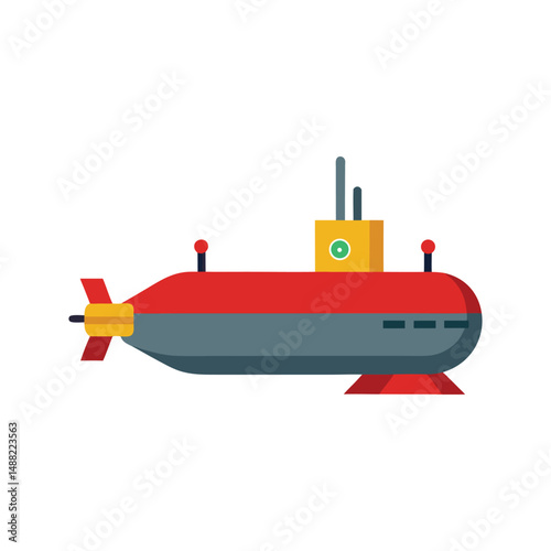 Submarine Vector High Quality Underwater Vehicle Illustration