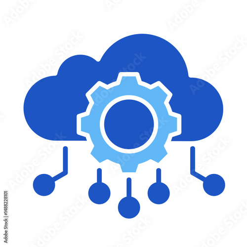 Cloud Computing  Icon Element For Design	