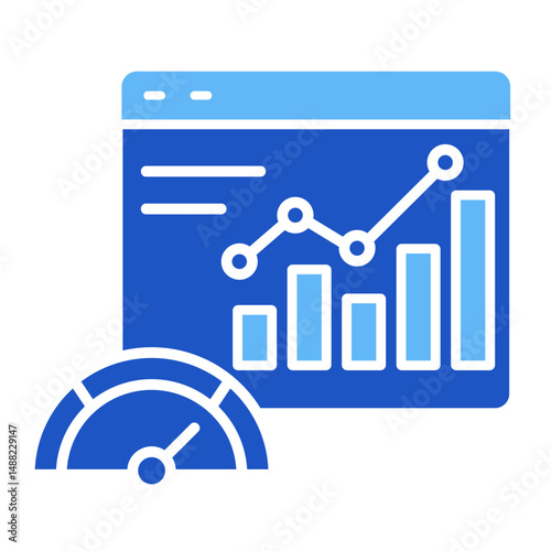 Kpi Dashboard  Icon Element For Design	