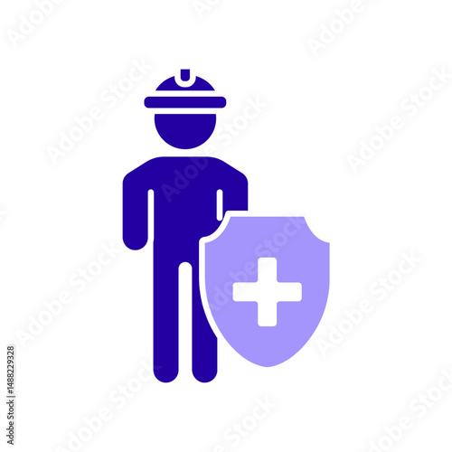 Icon a occupational safety, isolated against a clean background.