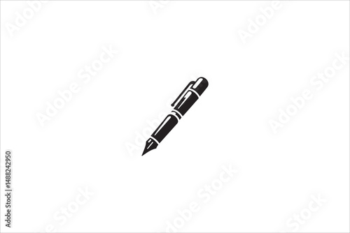 pen silhouette with a simple, understated design set against a white background