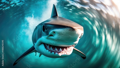 Shortfin mako shark proximity experience photo