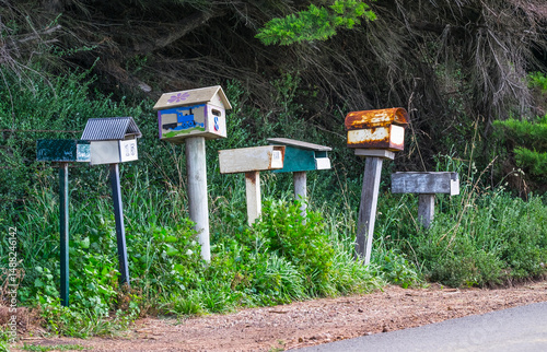 Country letterboxes all in a row