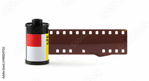 35mm,  film,  roll, 35mm Film Roll and Developed Film Strip