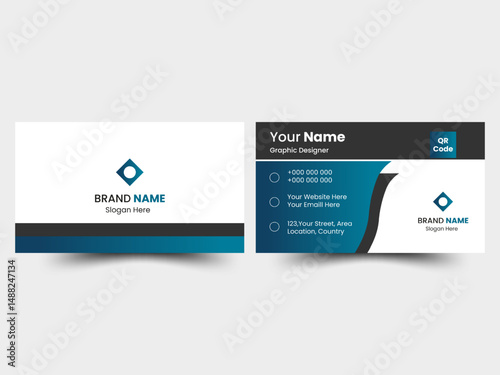 Modern creative business card and name card . clean template vector design
