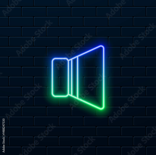 Solid vector icon for emergency siren. neon style.speaker vector icon. vector illustration design. megaphone