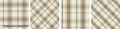 Plaid pattern set seamless tartan check plaid for skirt, tablecloth, blanket, duvet cover, or other modern fashion print.