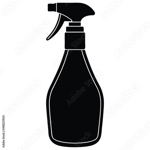 cleaner element isolated reusable spray bottle on white background  