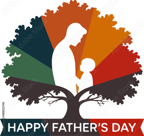 Celebrate fatherhood with love and warmth in this heartfelt Father's Day tree design

