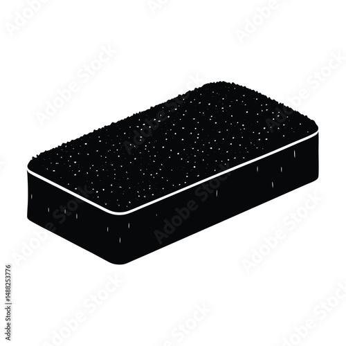 cleaner element isolated scouring pad on white background  