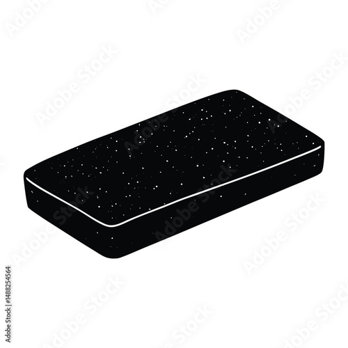 cleaner element isolated scouring pad on white background  