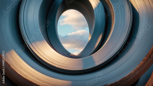A roll of iron sheet.