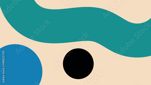 Wavy Abstract Illustration With Black Background