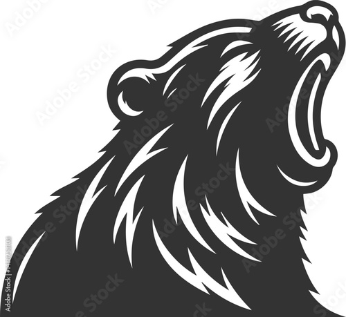 Wild animal vector silhouette wombat black drawing