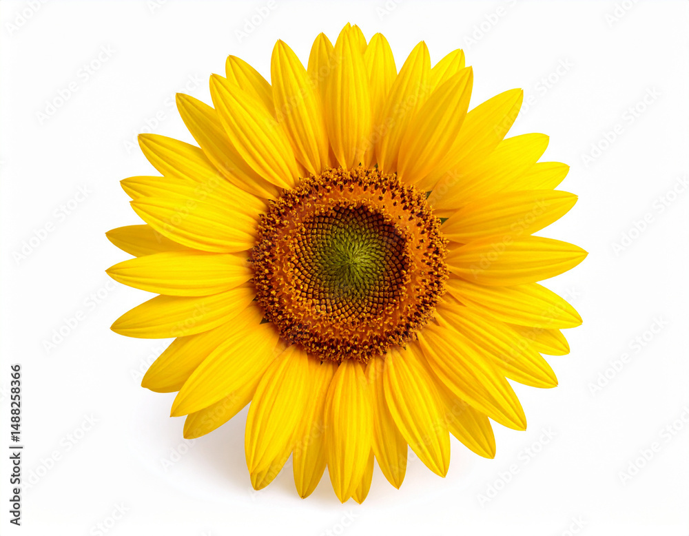 Fototapeta premium Perfect sunflower isolated in white background.