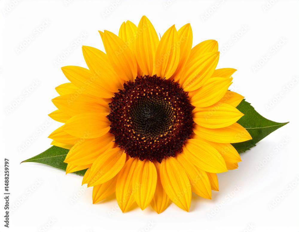 Obraz premium Perfect sunflower isolated on white