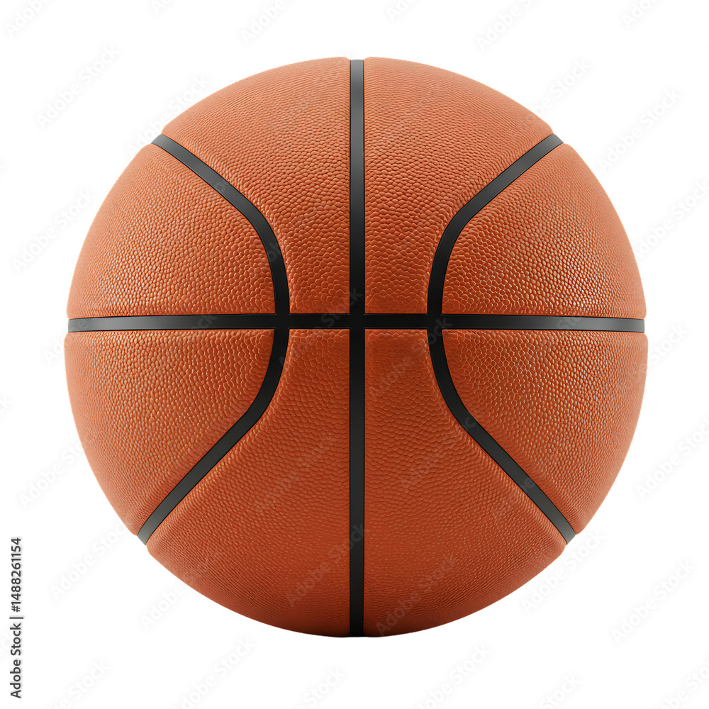 Fototapeta premium High-Resolution Image of a Classic Orange Basketball, Perfect for Sports Websites, Game Designs, and Marketing Materials